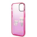 Karl Lagerfeld KLHCP14MTGKCP iPhone 14 Plus / 15 Plus 6,7" hardcase różowy/pink Gradient Ikonik Karl & Choupette