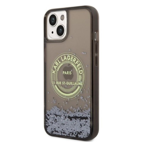 Karl Lagerfeld KLHCP14SLCRSGRK iPhone 14 / 15 / 13 6,1" czarny/black hardcase Liquid Glitter RSG