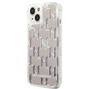 Karl Lagerfeld KLHCP14SLMNMS iPhone 14 / 15 / 13 6,1" hardcase srebrny/silver Liquid Glitter Monogram