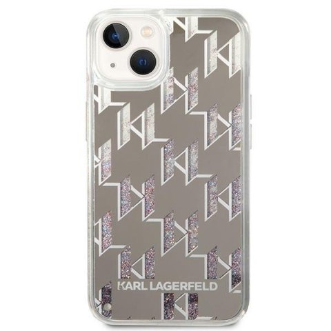 Karl Lagerfeld KLHCP14SLMNMS iPhone 14 / 15 / 13 6,1" hardcase srebrny/silver Liquid Glitter Monogram