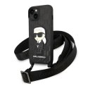 Karl Lagerfeld KLHCP14SSTKMK iPhone 14 / 15 / 13 6,1" czarny/black hardcase Monogram Ikonik Patch
