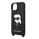 Karl Lagerfeld KLHCP14SSTKMK iPhone 14 / 15 / 13 6,1" czarny/black hardcase Monogram Ikonik Patch