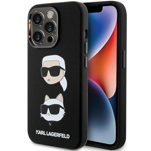 Karl Lagerfeld KLHCP15LSDHKCNK iPhone 15Pro 6.1" czarny/black Silicone Karl&Choupette Head