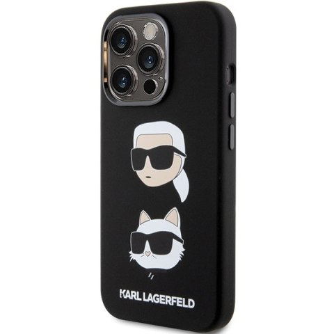 Karl Lagerfeld KLHCP15LSDHKCNK iPhone 15Pro 6.1" czarny/black Silicone Karl&Choupette Head