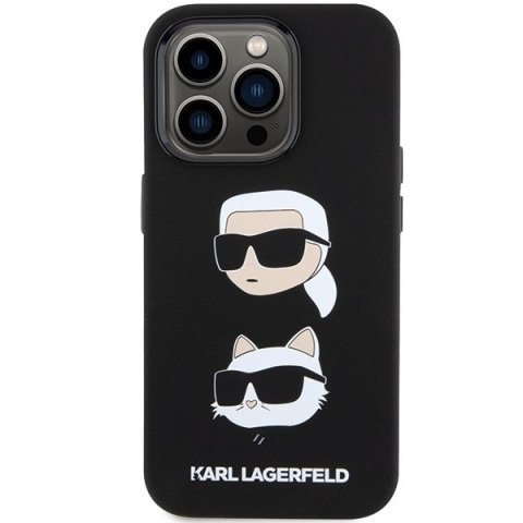 Karl Lagerfeld KLHCP15LSDHKCNK iPhone 15Pro 6.1" czarny/black Silicone Karl&Choupette Head