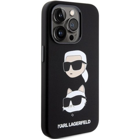 Karl Lagerfeld KLHCP15LSDHKCNK iPhone 15Pro 6.1" czarny/black Silicone Karl&Choupette Head