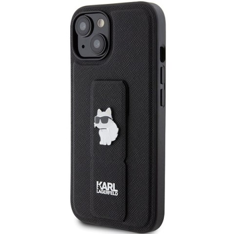 Karl Lagerfeld KLHCP15MGSACHPK iPhone 15 Plus / 14 Plus 6.7" czarny/black hardcase Gripstand Saffiano Choupette Pins