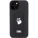 Karl Lagerfeld KLHCP15MGSACHPK iPhone 15 Plus / 14 Plus 6.7" czarny/black hardcase Gripstand Saffiano Choupette Pins