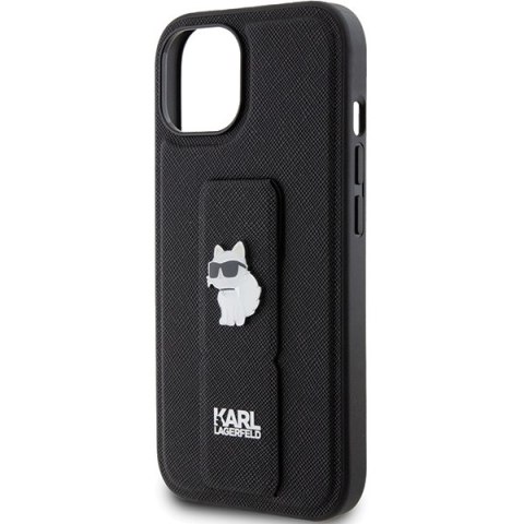 Karl Lagerfeld KLHCP15MGSACHPK iPhone 15 Plus / 14 Plus 6.7" czarny/black hardcase Gripstand Saffiano Choupette Pins