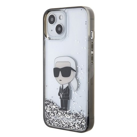 Karl Lagerfeld KLHCP15SLKKNSK iPhone 15 / 14 / 13 6.1" transparent hardcase Liquid Glitter Ikonik