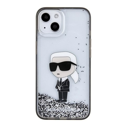 Karl Lagerfeld KLHCP15SLKKNSK iPhone 15 / 14 / 13 6.1" transparent hardcase Liquid Glitter Ikonik