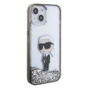 Karl Lagerfeld KLHCP15SLKKNSK iPhone 15 / 14 / 13 6.1" transparent hardcase Liquid Glitter Ikonik