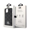 Karl Lagerfeld KLHCP15SPKLPKLK iPhone 15 / 14 / 13 6.1" czarny/black hardcase Leather Monogram Hot Stamp Metal Logo
