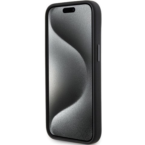 Karl Lagerfeld KLHCP15SSMHKNPK iPhone 15 / 14 / 13 6.1" czarny/black Silicone Ikonik Metal Pin