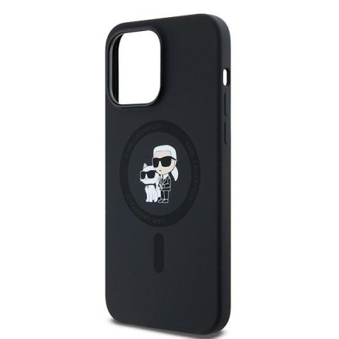 Karl Lagerfeld KLHMP14LSCMKCRHK iPhone 14 Pro 6.1" czarny/black hardcase Silicone Karl & Choupette MagSafe