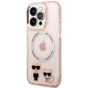 Karl Lagerfeld KLHMP14XHKCP iPhone 14Pro Max 6,7" hardcase różowy/pink Karl & Choupette Aluminium Magsafe