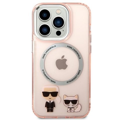 Karl Lagerfeld KLHMP14XHKCP iPhone 14Pro Max 6,7" hardcase różowy/pink Karl & Choupette Aluminium Magsafe