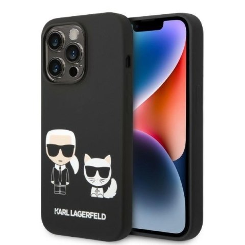 Karl Lagerfeld KLHMP14LSSKCK iPhone 14Pro 6,1" hardcase czarny/black Liquid Silicone Karl & Choupette Magsafe