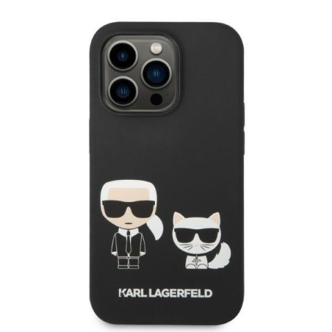 Karl Lagerfeld KLHMP14LSSKCK iPhone 14Pro 6,1" hardcase czarny/black Liquid Silicone Karl & Choupette Magsafe