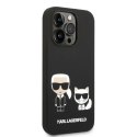 Karl Lagerfeld KLHMP14LSSKCK iPhone 14Pro 6,1" hardcase czarny/black Liquid Silicone Karl & Choupette Magsafe