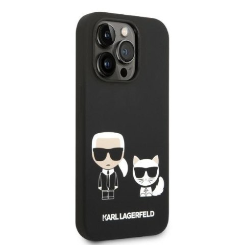 Karl Lagerfeld KLHMP14LSSKCK iPhone 14Pro 6,1" hardcase czarny/black Liquid Silicone Karl & Choupette Magsafe