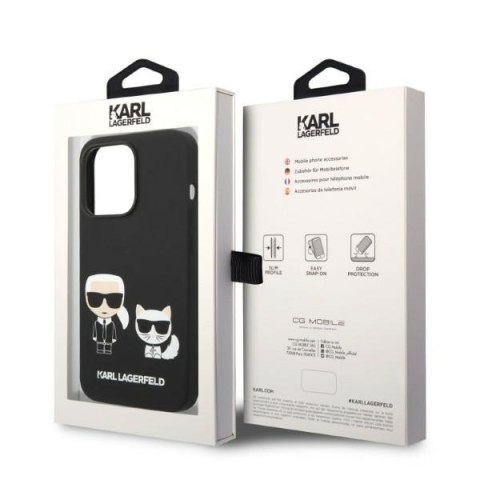 Karl Lagerfeld KLHMP14LSSKCK iPhone 14Pro 6,1" hardcase czarny/black Liquid Silicone Karl & Choupette Magsafe