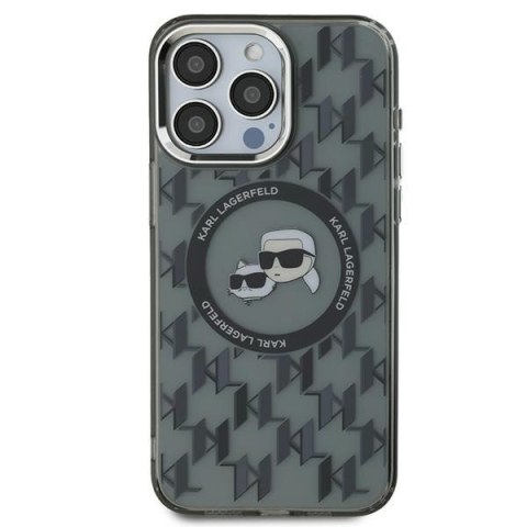 Karl Lagerfeld KLHMP15XHMCKMHK iPhone 15Pro Max 6.7" czarny/black IML Monogram Karl&Choupette Head MagSafe