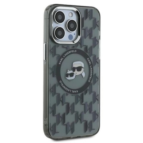 Karl Lagerfeld KLHMP15XHMCKMHK iPhone 15Pro Max 6.7" czarny/black IML Monogram Karl&Choupette Head MagSafe