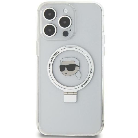 Karl Lagerfeld KLHMP15XHMRSKHH iPhone 15 Pro Max 6.7" biały/white hardcase Ring Stand Karl Head MagSafe