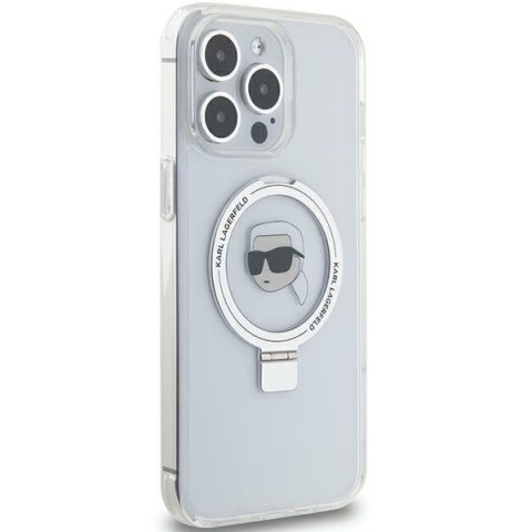 Karl Lagerfeld KLHMP15XHMRSKHH iPhone 15 Pro Max 6.7" biały/white hardcase Ring Stand Karl Head MagSafe