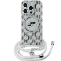 Karl Lagerfeld KLHMP15LHCKCKLCT iPhone15 Pro 6.1" transparent hardcase IML Crossbody Monogram Karl & Choupette Head MagSafe