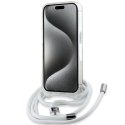 Karl Lagerfeld KLHMP15LHCKCKLCT iPhone15 Pro 6.1" transparent hardcase IML Crossbody Monogram Karl & Choupette Head MagSafe