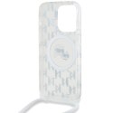Karl Lagerfeld KLHMP15LHCKCKLCT iPhone15 Pro 6.1" transparent hardcase IML Crossbody Monogram Karl & Choupette Head MagSafe
