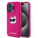 Karl Lagerfeld KLHMP15LSCHPPLF iPhone 15 Pro 6.1" różowy/fuschia hardcase Silicone Choupette Head MagSafe