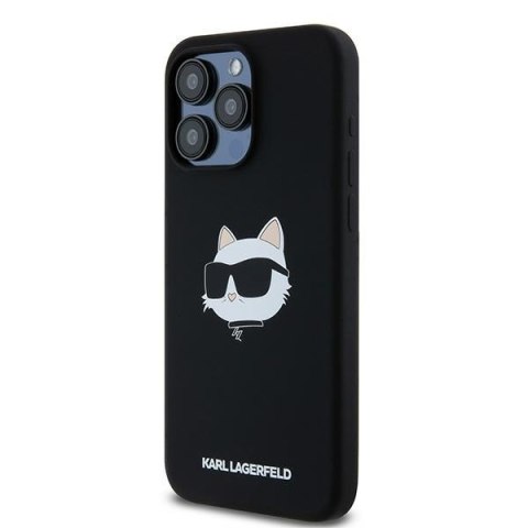 Karl Lagerfeld KLHMP15LSCHPPLK iPhone 15 Pro 6.1" czarny/black hardcase Silicone Choupette Head MagSafe