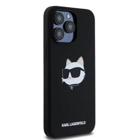 Karl Lagerfeld KLHMP15LSCHPPLK iPhone 15 Pro 6.1" czarny/black hardcase Silicone Choupette Head MagSafe