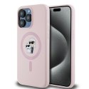 Karl Lagerfeld KLHMP15LSCMKCRHP iPhone 15 Pro 6.1" różowy/pink hardcase Silicone Karl & Choupette MagSafe