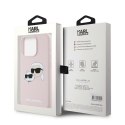 Karl Lagerfeld KLHMP15LSKCHPPLP iPhone 15 Pro 6.1" różowy/pink hardcase Silicone Karl & Choupette MagSafe