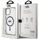 Karl Lagerfeld KLHMP15SHKHNOTK iPhone 15 / 14 / 13 6.1" transparent hardcase IML Karl`s Head MagSafe