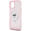 Karl Lagerfeld KLHMP15SHMRSCHP iPhone 15 / 14 / 13 6.1" różowy/pink hardcase Ring Stand Choupette Head MagSafe