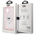 Karl Lagerfeld KLHMP15SHMRSCHP iPhone 15 / 14 / 13 6.1" różowy/pink hardcase Ring Stand Choupette Head MagSafe