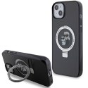 Karl Lagerfeld KLHMP15SHMRSKCK iPhone 15 / 14 / 13 6.1" czarny/black hardcase Ring Stand Karl&Choupettte MagSafe