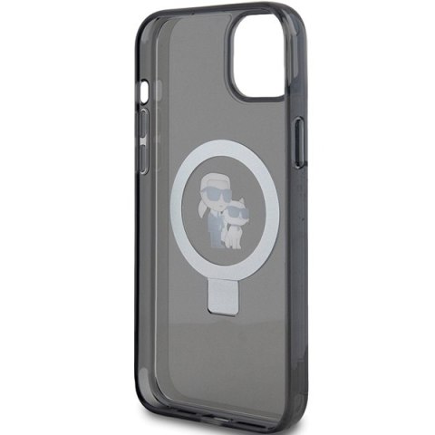 Karl Lagerfeld KLHMP15SHMRSKCK iPhone 15 / 14 / 13 6.1" czarny/black hardcase Ring Stand Karl&Choupettte MagSafe