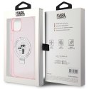 Karl Lagerfeld KLHMP15SHMRSKCP iPhone 15 / 14 / 13 6.1" różowy/pink hardcase Ring Stand Karl&Choupettte MagSafe