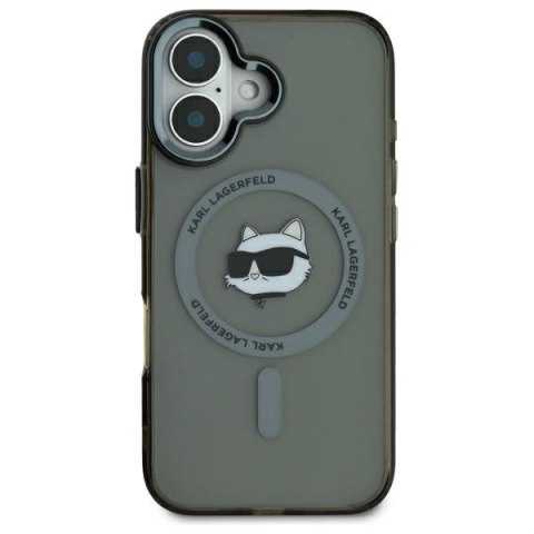 Karl Lagerfeld KLHMP16XHLSCHK iPhone16 Pro Max 6.9" czarny/black hardcase IML Metal Choupette Head MagSafe