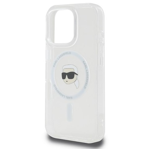 Karl Lagerfeld KLHMP16XHLSKIH iPhone16 Pro Max 6.9" biały/white hardcase IML Metal Karl Head MagSafe