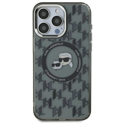 Karl Lagerfeld KLHMP16LHMCKMHK iPhone 16 Pro 6.3" czarny/black IML Monogram Karl&Choupette Head MagSafe