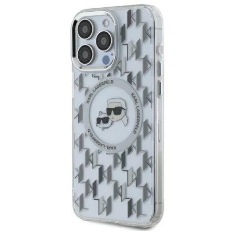 Karl Lagerfeld KLHMP16LHMCKMHT iPhone 16 Pro 6.3" przezroczysty/transparent IML Monogram Karl&Choupette Head MagSafe