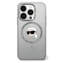 Karl Lagerfeld KLHMP16SHLSKIK iPhone 6.1" czarny/black hardcase IML Metal Karl Head MagSafe