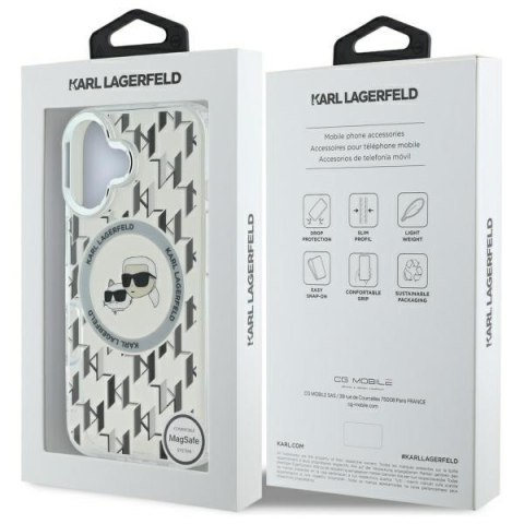 Karl Lagerfeld KLHMP16SHMCKMHT iPhone 166.1" przezroczysty/transparent IML Monogram Karl&Choupette Head MagSafe